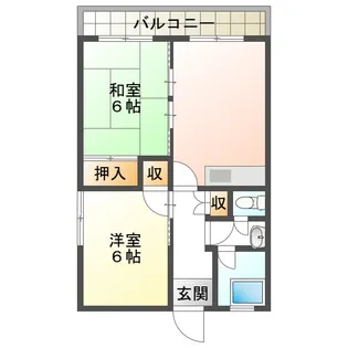 矢野マンション【2階】の間取り