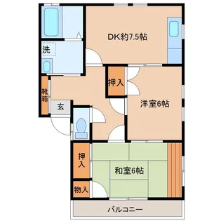 ファミリープラザF【1階】の間取り