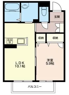 クリスタルバレーI【2階】の間取り