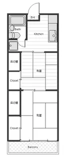 サンフラワー豊島園【1階】の間取り