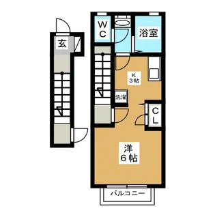 ブランあかね台【2階】の間取り