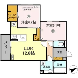 D s LIEN (ディ-ズリアン)C【3階】の間取り