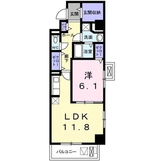 Y’s Moca【4階】の間取り