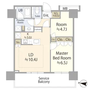 THE YOKOHAMA FRONT TOWER【25階】の間取り