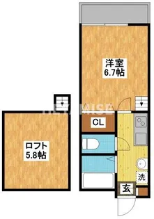modern palazzo 文教東【2階】の間取り