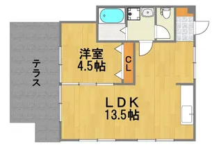 サンハイツ福生【1階】の間取り