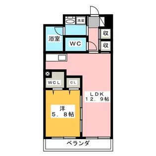 リバーストーム白鳥【2階】の間取り