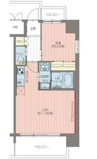 プレジオ八戸ノ里【4階】の間取り