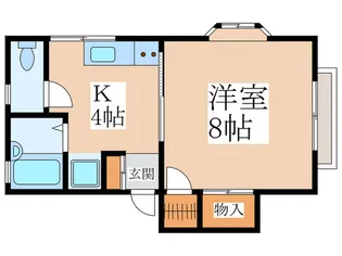 スカイハイツ2【1階】の間取り