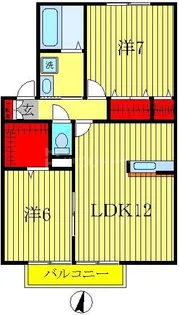 メゾンリッシュB【2階】の間取り