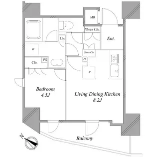 ネベル戸越公園(ネベルトゴシコウエン)【5階】の間取り