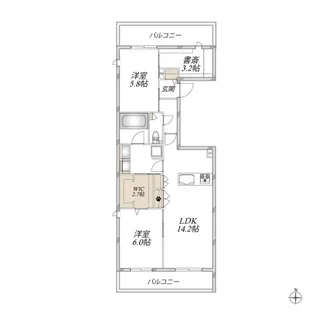 L’s Plus 豊玉中【4階】の間取り