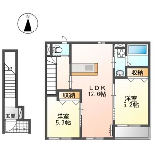 サバービア・2【2階】の間取り