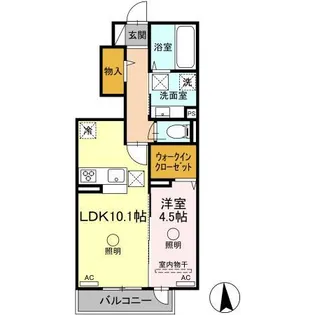 メゾン・ド・セレッソ【1階】の間取り