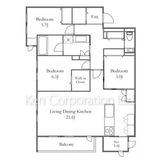マウロア碑文谷【3階】の間取り