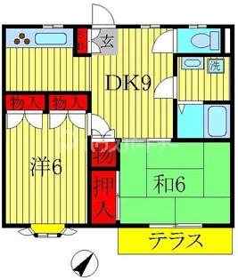 グリーンハイツ八ヶ崎【1階】の間取り