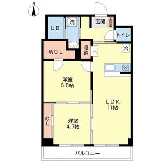セゾン・ド・ロワール【3階】の間取り