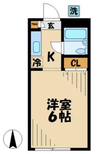パークサイドハイツ【2階】の間取り