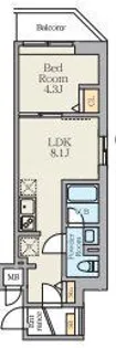 Alivis篠崎【4階】の間取り