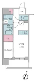 デュオフラッツ飯田橋EAST【6階】の間取り