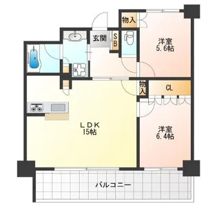 リベールグラン中之島テラス【7階】の間取り