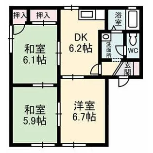サンライト城北 A棟の間取り
