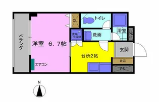 サンライト春日【4階】の間取り