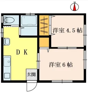 京美マンション【2階】の間取り