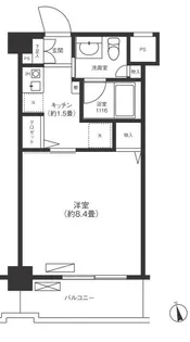 イトーピア仲町台【4階】の間取り