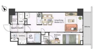 市谷台町坂フロント【2階】の間取り