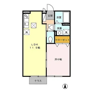 モナリエ長瀬【1階】の間取り