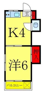 第一クスミ荘【2階】の間取り