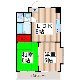 ヴィラ旭【2階】の間取り