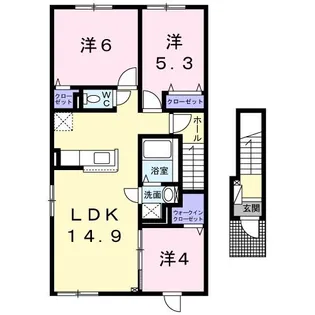 ラ ルーチェ S【2階】の間取り