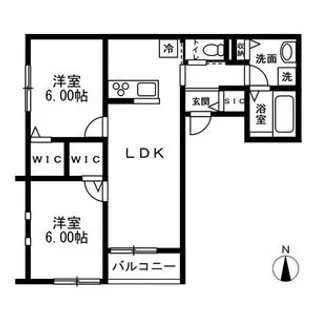 Luce A棟【1階】の間取り