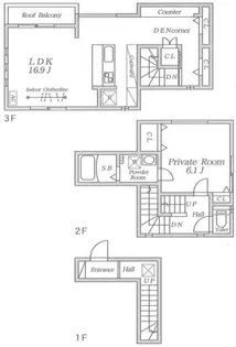 グランルーチェ上十条【3階】の間取り