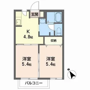 パルク・ポルト【2階】の間取り