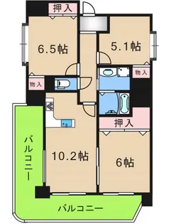 クリアクレセント住之江【10階】の間取り