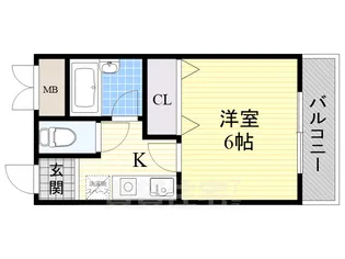 ベルコート箕面【2階】の間取り