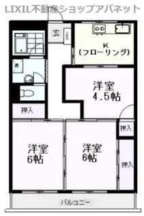第三南風荘【3階】の間取り