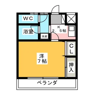 グリーンコート花中【2階】の間取り