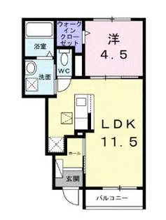 エトワール ブランシュ【1階】の間取り