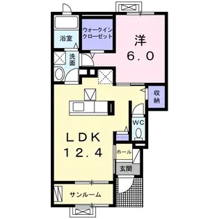 フェリスB【1階】の間取り