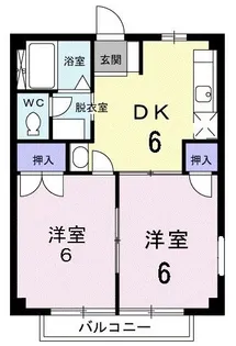 エスポワール二日市II【2階】の間取り