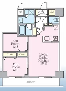 S-RESIDENCE板橋大山clair【7階】の間取り