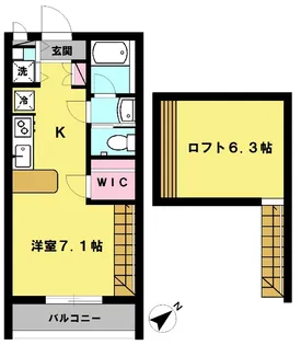ニューサンヴィアーレ赤塚【2階】の間取り