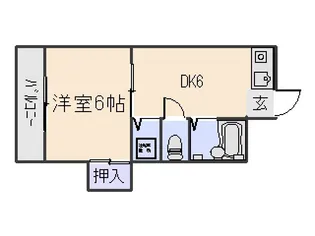 サンヒルズ日ノ岡【1階】の間取り