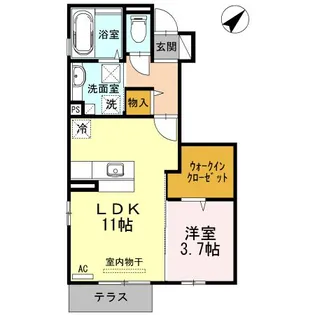 garden court【1階】の間取り