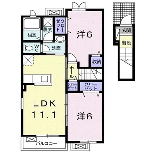 ノースヴィレッジIV C【2階】の間取り