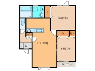 East GardenII【2階】の間取り